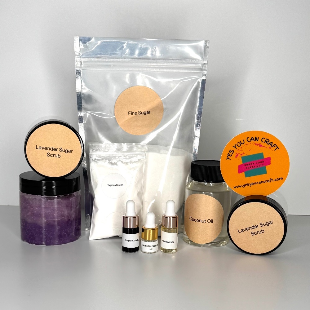 DIY Sugar Scrub Making Kit- Lavender